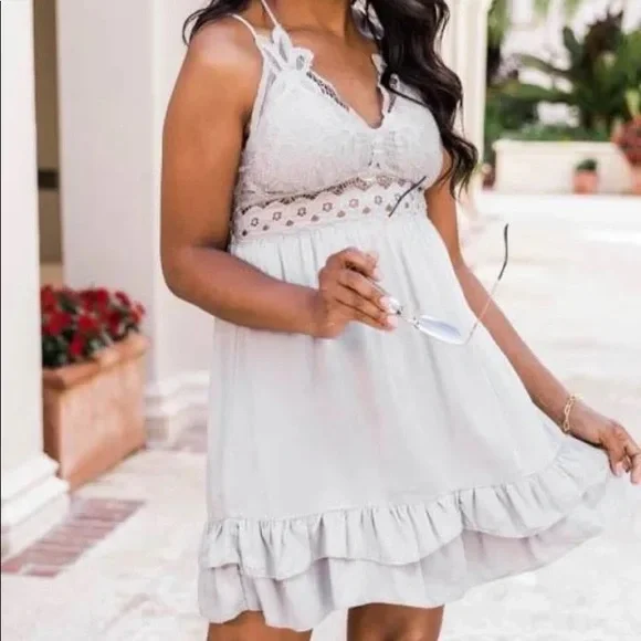 adrianna papell lace dress blush Adrianna Papell Platinum 40426 main image 0